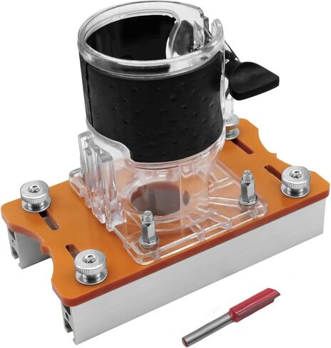 Trimmer Base Woodworking, 2 in 1 Fastener Slotting Bracket, 6.30in Length Woodworking Router Base, Protable Router Slotting Bases for 65mm Inner Diameter Trimming Machine in Kuwait