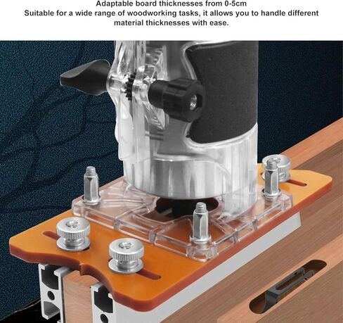 Trimmer Base Woodworking, 2 in 1 Fastener Slotting Bracket, 6.30in Length Woodworking Router Base, Protable Router Slotting Bases for 65mm Inner Diameter Trimming Machine in Kuwait