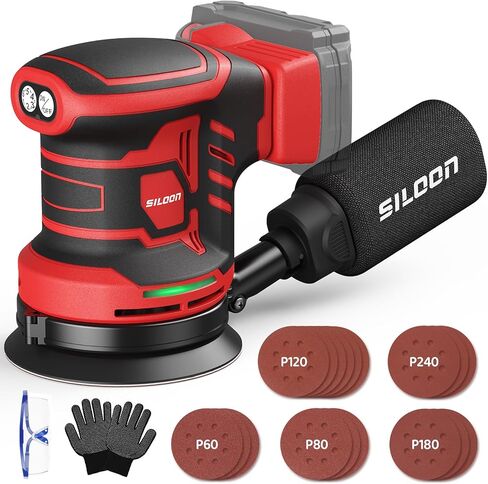 Cordless Random Orbital Sander Compatible for Dew 20V Max, 5-Inch Brushless Orbit Sander with 19000 RPM 6 Variable Speed, Electric Hand Sander With Dust Collector for Woodworking Sanding (No Battery) in Kuwait