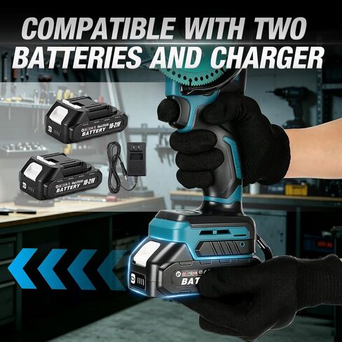 Cordless Cut Off Tool with 2 Batteries, 4-Inch 21V Brushless Mini Saw Kit, 3-Speed Multi-Material Cutter for Metal Wood Tile PVC, LED Light for DIY Repairs in Kuwait