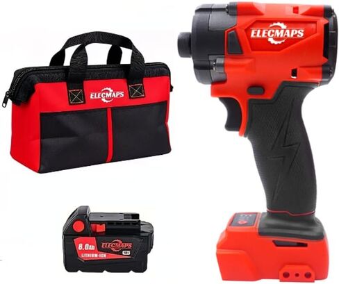 Impact Drill, Cordless Brushless Electric Wrench, Compatible With 18V Batteries, Cordless Impact Screwdriver/drill-1/4'' Hex Impact Screwdriver, (Style1) in Kuwait