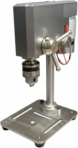 Mini Drill Press Small Desktop Drill Press With Metal Column And Adjustable 12-24V Power 0.6-6mm Clamp For DIY layouts light builds delicate home studio in Kuwait