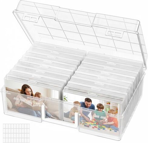 Lifewit 20 Pcs Photo Storage Box for 4"x 6" Pictures, Acid-Free, Clear in Kuwait