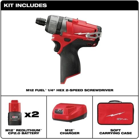 New 2402-22 for Milwaukee M12 1/4" Power Screwdrivers Kit | Height 12 Width 4.5 Weight 2.0 lbs in Saudi Arabia