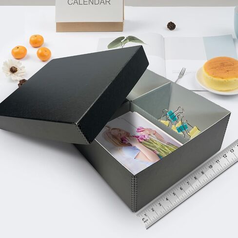 Lineco, Black Archival Photo Storage Box with Removable Lid 15.5" x 12" x 5" without Envelopes. Holds up to 1700 of 4x6. Lignin-Free Photo Organizer. Store & Protect Prints, Docs, Reports in Kuwait
