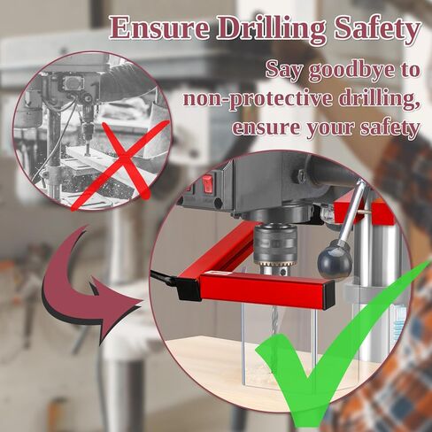 TOPOWN Adjustable Safety Drill Press Guard Shield Fits 2.0-4.0 Inches Column Diameter, Accessories for Drilling Press Guard Shield for Drill Press Protective Guard Shield, Drill Machine Guard Shield in Kuwait