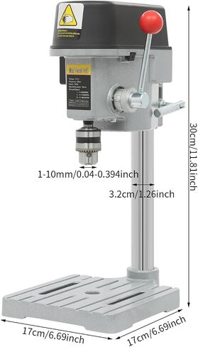 Mini Drill Press, 110V Portable Bench Drill Machine | 3-Speed Pillar Drill, Precision Mini Drilling Tool for Jewelry Making, DIY Crafts, Wood, Acrylic and Plastic in Kuwait