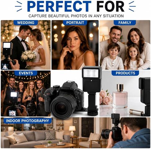 Tronixpro Digital Camera Flash with Shoe Bracket for Sony, Nikon, Canon, Pentax, Olympus & More Cameras & Camcorders in Kuwait