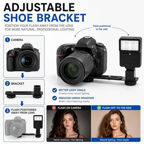 Tronixpro Digital Camera Flash with Shoe Bracket for Sony, Nikon, Canon, Pentax, Olympus & More Cameras & Camcorders in Kuwait