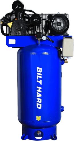 BILT HARD 60 Gallon Air Compressor, 5HP 2-Stage Stationary Compressor, 15 CFM @ 90 PSI, 175 Max PSI, Oil Lubricated, ASME Tank, Ideal for Commercial Workshops, Garages and Auto Shops in Kuwait