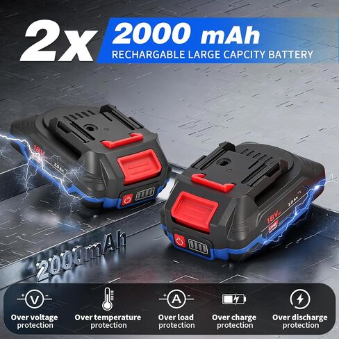 Mini Chainsaw 8 inch Cordless - Upgraded Handheld Electric Chainsaw with 2 Pack Batteries and Charger, Electric Power Chain Saw with Oiler, Garden Tools for Tree Trimming Wood Cutting in Kuwait