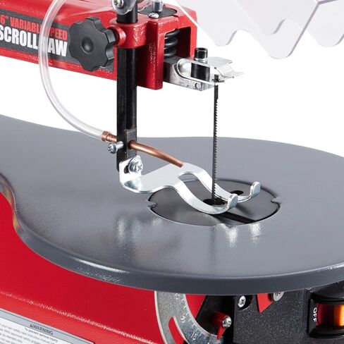 16-Inch Adjustable Speed Scroll Saw – Precision Electric Cutting Tool – 0–45° Tilting Work Table, LED Work Light – Smooth, Vibration-Free – 500–1600 SPM – U.S. Regulations, 1A Power, With Light in Saudi Arabia