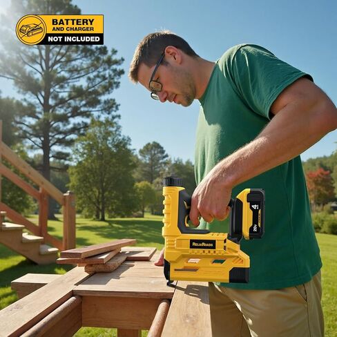 2-in-1 Cordless 18GA Brad Nailer & 1/4 Crown Stapler for DeWALT 20V MAX Battery (Tool Only) - Lightweight, 1600 Nails/Staples Included for DIY, Upholstery & Home Renovation in Kuwait