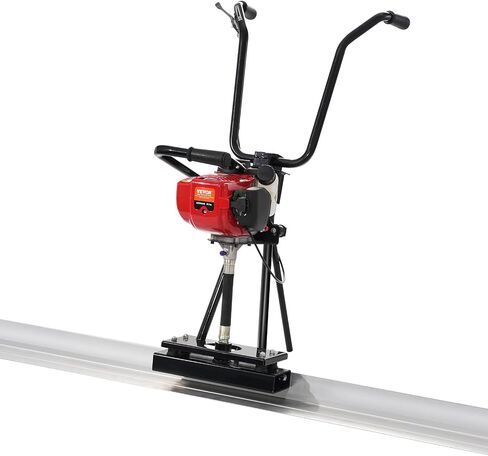 VEVOR Concrete Power Screed, 6ft/8ft/11ft Aluminum Board Straight Edge Bar Set, 4 Stroke Cement Finishing Vibrating Motor w/Height Adjustable Handles, High Efficient Concrete Tool 6500RPM in Kuwait