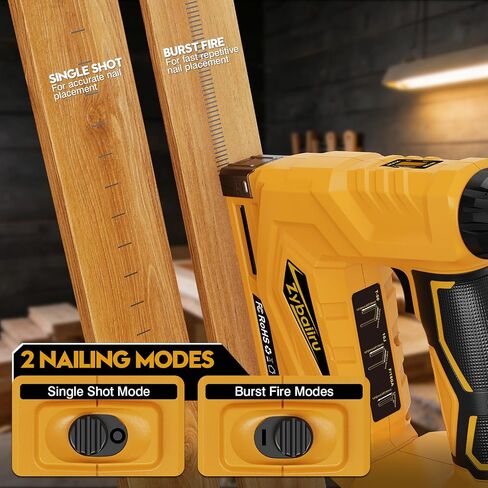 3-In-1 Cordless Nail Gun - Compatible with DEWALT 20V Battery - 18 GA Electric Brad Nailer With 3000 Pcs Nails (18GA Brad & T50 & 10J Crown Staples) for Upholstery & Family DIY (No Battery) in Kuwait