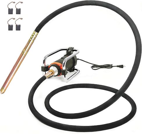 CXRCY Concrete Vibrator 1500W 2HP 18000RPM Powerful Copper Motor, 4.5M (14-3/4ft) Long Flexible Shaft, Electric Concrete Vibrator Handheld for Removing Air Bubbles & Smoothing in Kuwait