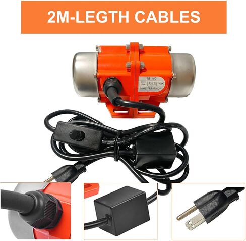 Vibration Motor 30W Concrete Vibrator AC Single Phase 110V 30W-100W 3600Rpm Industrial Vibrating Tool For Sand Shaker Table With US Power Plug in Kuwait
