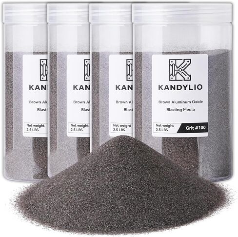 #80 Grit Aluminum Oxide Blasting Media 1 Pound Premium Grade Abrasive Sandblasting Media Grit for Auto Rust Removal Metal Polishing Paint Stripping Work with Any Media Blaster in Kuwait