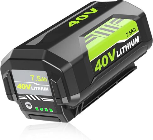 1 Pack Upgraded to 7.5Ah Replacement for Ryobi 40V Battery OP4075A(Green) | Compatible with Ryobi 40 Volt Batteries OP40601 OP40602 OP4050 OP40501 OP4040 OP40404 in Saudi Arabia