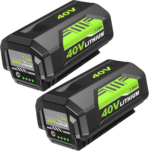 7.5Ah Replacement for Ryobi 40V Battery Compatible with Ryobi 40 Volt Lithium ion Battery 7500mAh OP40601 OP40602 OP4075A OP4040 OP40404 OP4050A Compatible with Ryobi 40V Cordless Power Tool(Green) in Saudi Arabia