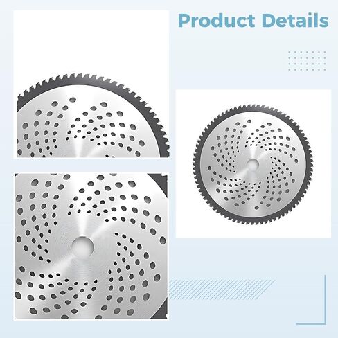 3 Pcs Brush Cutter Blade, 10 in / 255 mm 80T Carbide Tip Weed Eater Blade, Alloy Circular Saw Blade 0.05 in / 1.3 mm Thick, Replacement Blade for Cutting Bushes and Crops in Kuwait