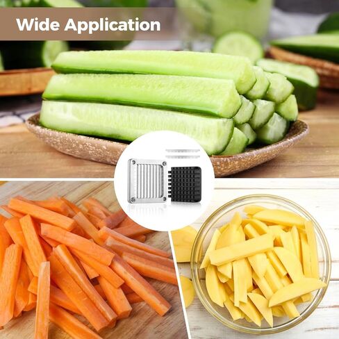 Chopper Replacement 3/8 inch Blade, Stainless Steel Cutter and Pusher Block for Commercial Vegetable Chopper, Metal Dicer for Potato, Carrot, Onion, Cucumber, Fruit Cutting Machine in Kuwait