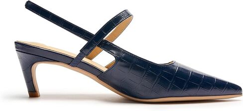 C.Paravano Kitten Heels for Women Pointed Toe Slingback Low Heel Pumps | Low Heel Slingback, Pumps Shoes, Closed Toe Sandals, lambskin lined, in Kuwait