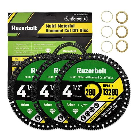 4-1/2 Inch Indestructible Multi-Material Cut Off Disc for Angle Grinder, Diamond Cutting Blade for Metal Ceramic Porcelain Marble Tile Plastic-3 Pack in Kuwait