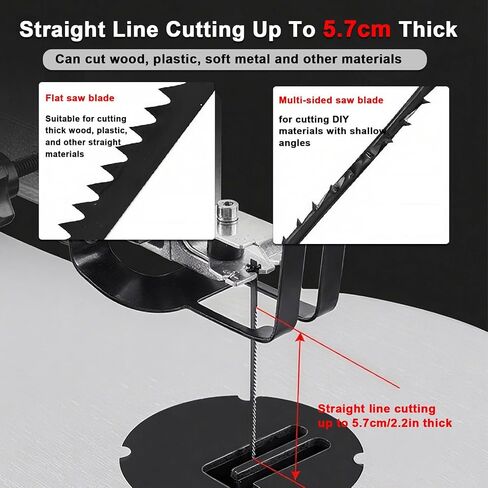 16-Inch Variable Speed Scroll Saw, 150W Electric Fret Saw with 45° Tiltable Metal Work Table, LED Light & Tool- Blade Change in Kuwait