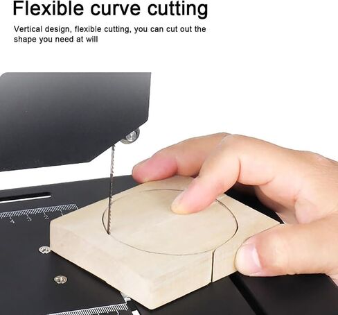 Small Desktop Scroll Saw,Electric Woodworking Wire Saw,Cutting Height 70mm,Speed 1750RPM,Straight Line, Curve in Kuwait