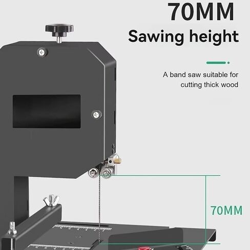 Small Desktop Scroll Saw,Electric Woodworking Wire Saw,Cutting Height 70mm,Speed 1750RPM,Straight Line, Curve in Kuwait