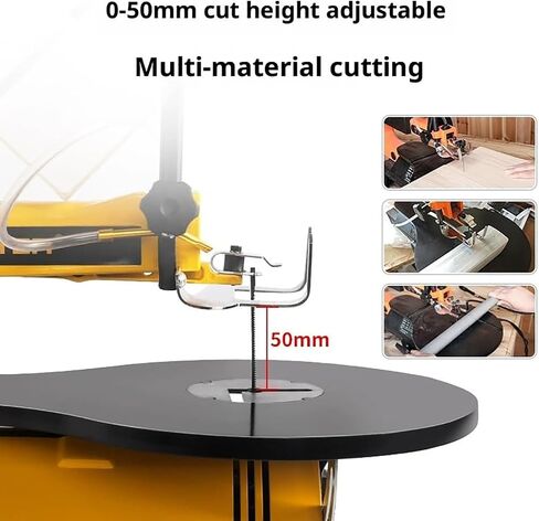 180W Variable Speed Scroll Saw - 16-Inch, Electric Scroll Saw with LED Light Foot Pedal,0mm Cutting Height, 0-45° Tilting Table in Kuwait