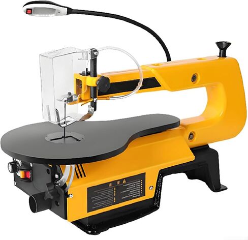 Electric Scroll Saw, 55mm Deep Cut Electric Woodworking Jigsaw, Variable Speed Scroll Saw with 0-45° Adjustable and Lighting in Kuwait