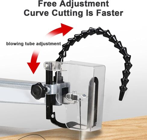 Scroll Saw - Electric Woodworking Machine with Tiltable Metal Work Table, LED Light, Speed 400-1600RPM for Metal, Plastic, Acrylic, and Wood Cutting in Kuwait