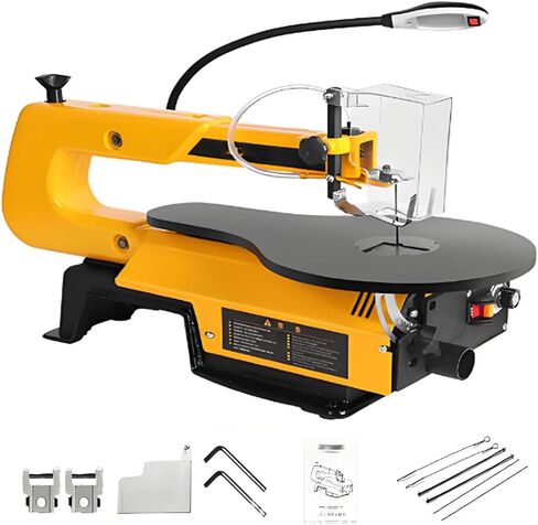 Variable Speed Scroll Saw, 180W Scroll Saws, Electric Woodworking Jigsaw with Foot Control and 400-1600 RPM in Kuwait