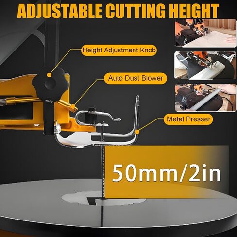 Variable Speed Scroll Saw, 180W Scroll Saws, Electric Woodworking Jigsaw with Foot Control and 400-1600 RPM in Kuwait