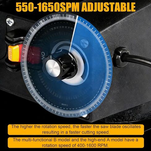 Variable Speed Scroll Saw, 180W Scroll Saws, Electric Woodworking Jigsaw with Foot Control and 400-1600 RPM in Kuwait