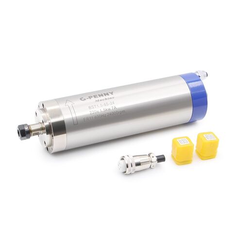 G-Penny 1.5KW Water Cooled CNC Spindle Motor 65mm 220V ER11, 4 Pcs 7 Series Bearings, 24000 Speed, 0.01mm Runout Accuracy CNC Router Motor for Wood Acrylic Metal Engraving Milling (110, Volts (AC)) in Kuwait