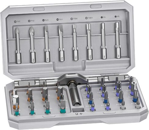 74 in 1 Magnetic Screwdriver Set, Ratchet Screwdriver, Multi Bit Screwdriver Set with Detachable Handle, RepairTool Kit for Furniture, Precision Electronics, Bicycle, DIY, Computer in Kuwait