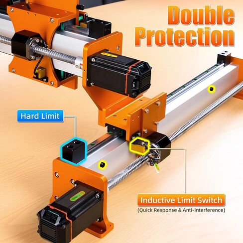 FoxAlien XE-Ultra Core Desktop CNC Router Machine, 17x17in Active Area with NEMA 23 Closed-Loop Stepper Motor, Large Benchtop Engraving & Milling Machine for Wood, Aluminum, Carbon Fiber DIY Projects in Kuwait