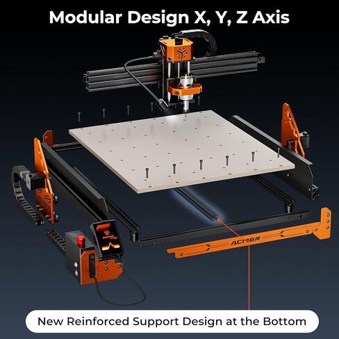 CNC Router Machine,ACMER Ascarva 4S CNC Milling Machine,70W 24V Spindle Power,15.7" x 15.7" x 3.7",120W Whole Machine Power for Wood Plastic Acrylic MDF Carving Cutting in Kuwait