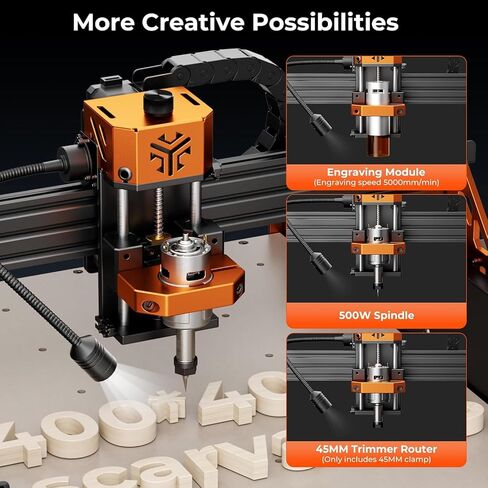 CNC Router Machine,ACMER Ascarva 4S CNC Milling Machine,70W 24V Spindle Power,15.7" x 15.7" x 3.7",120W Whole Machine Power for Wood Plastic Acrylic MDF Carving Cutting in Kuwait