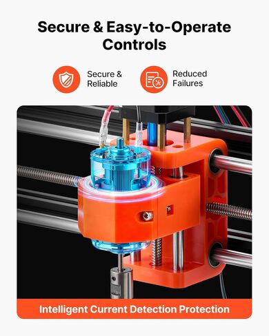 VEVOR 3018 CNC Router Machine, 60W Spindle, 3-Axis Wood Engraving Milling Machine, with 300 x 180 x 40 mm Working Area, Aluminum Alloy Construction, Rotary Knob, for Wood Acrylic Carving Cutting in Kuwait