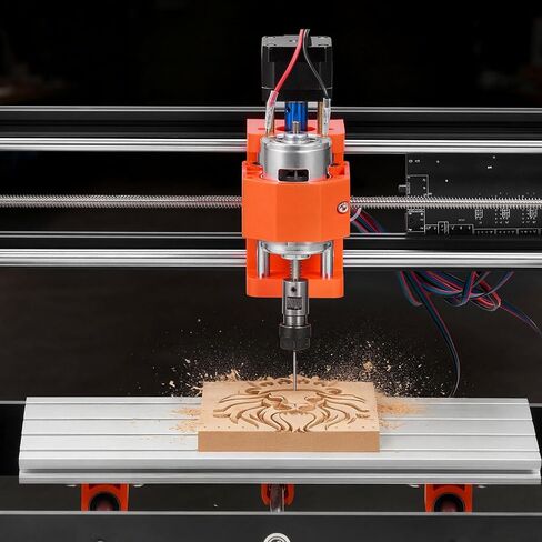 VEVOR 3018 CNC Router Machine, 60W Spindle, 3-Axis Wood Engraving Milling Machine, with 300 x 180 x 40 mm Working Area, Aluminum Alloy Construction, Rotary Knob, for Wood Acrylic Carving Cutting in Kuwait