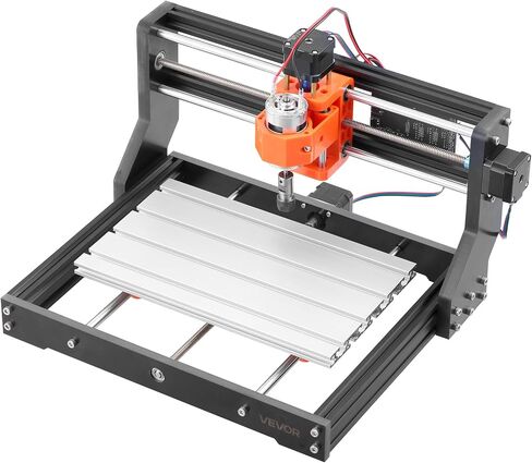 VEVOR 3018 CNC Router Machine, 60W Spindle, 3-Axis Wood Engraving Milling Machine, with 300 x 180 x 40 mm Working Area, Aluminum Alloy Construction, Rotary Knob, for Wood Acrylic Carving Cutting in Kuwait