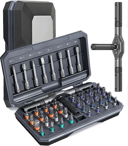 26 in 1 Magnetic Ratchet Screwdriver Set, DIY Mini Screwdriver Set, Multi Bit Magnetic Drive Set with Detachable Ratchet Handle, Portable Precision Repair Tool Kit for Furniture Computer Bicycle in Kuwait
