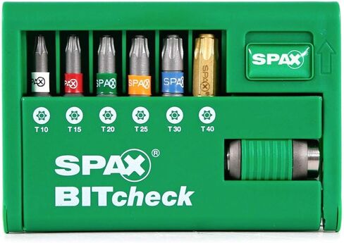 Spax Bitcheck T-Star plus 6 Bits (T10, T15, T20, T25, T30) Rapidaptor Bit Holder – 5000009181309 in Kuwait