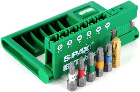 Spax Bitcheck T-Star plus 6 Bits (T10, T15, T20, T25, T30) Rapidaptor Bit Holder – 5000009181309 in Kuwait