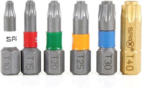 Spax Bitcheck T-Star plus 6 Bits (T10, T15, T20, T25, T30) Rapidaptor Bit Holder – 5000009181309 in Kuwait