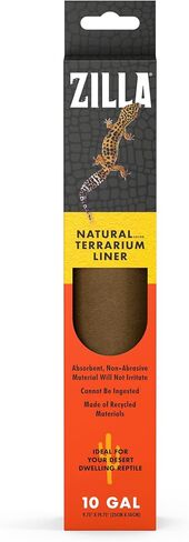 Zilla Reptile Terrarium Liner, Odor Reducing, Non-irritating, Ideal for Juvenile Reptiles and Desert Habitats, Brown, Fits Tank Size 10/20X Gallon, 9.75" x 19.75" in Saudi Arabia